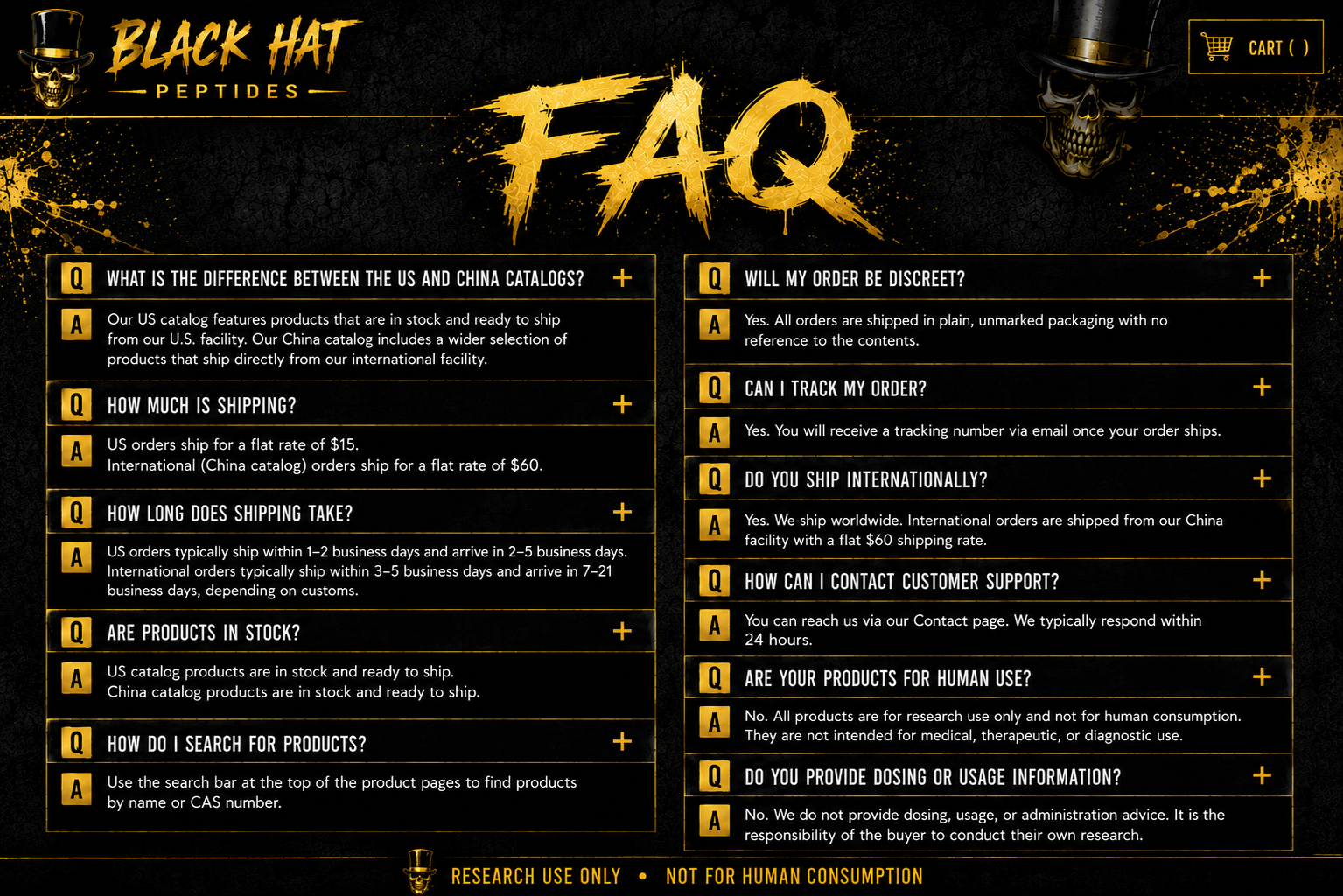 Black Hat FAQ page