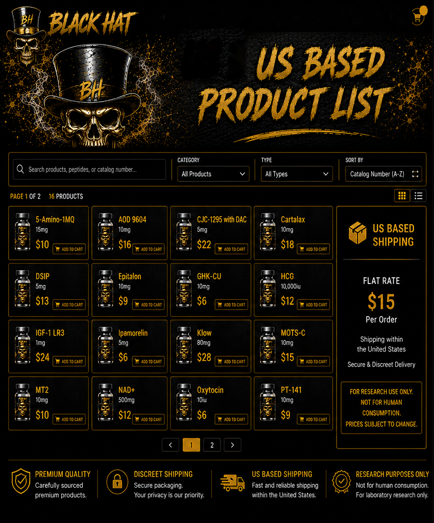 Black Hat US Based Product List page 1